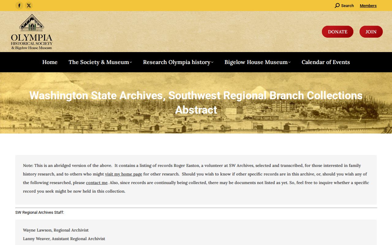 Tumwater city directory companion holdings at Southwest Archives