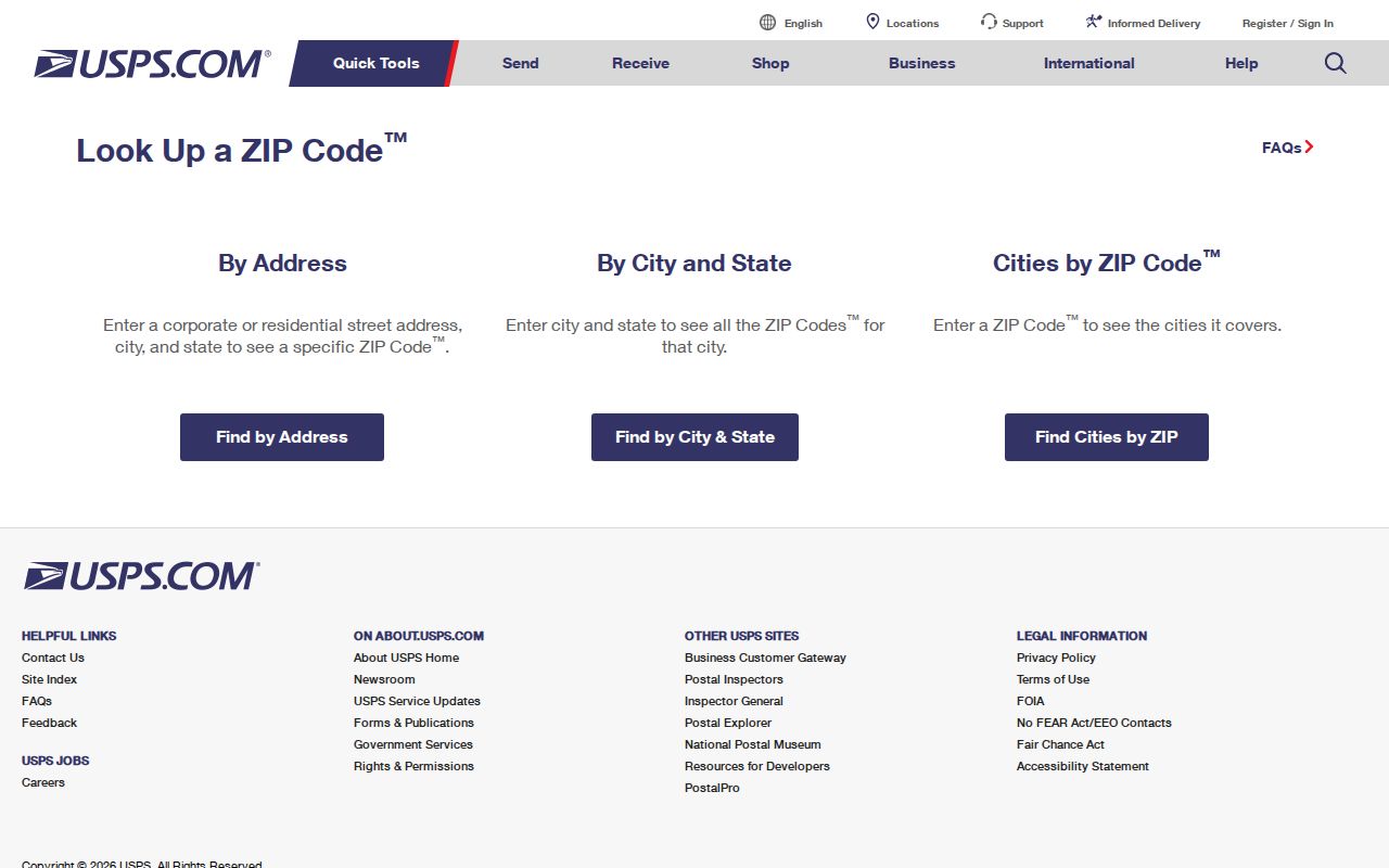 USPS lookup screen for verifying a Tumwater ZIP code