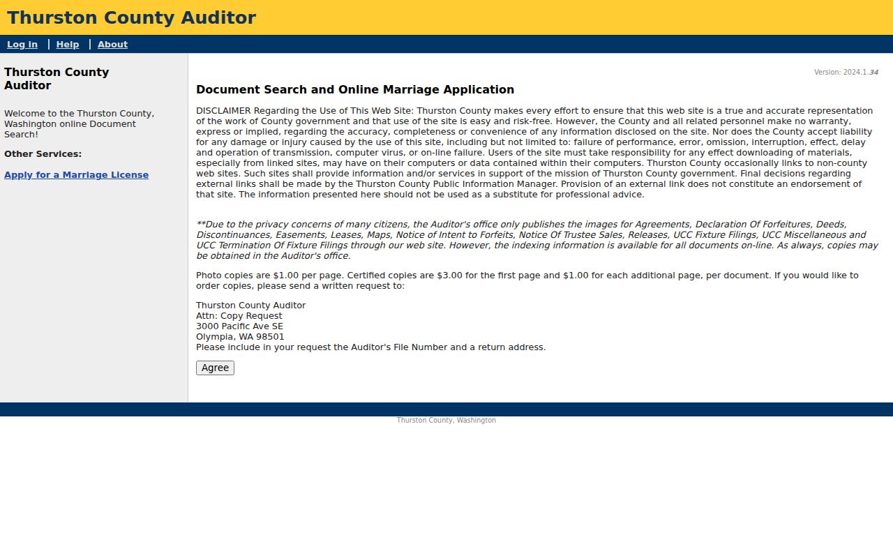 Tumwater residents directory Thurston deed index